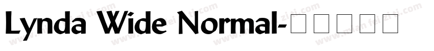 Lynda Wide Normal字体转换